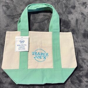 Trader Joe's Pastel Canvas Tote Bag